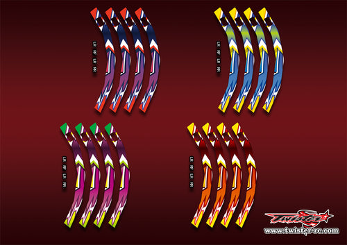 TR-CWS-MA4    SKYRC Corner Weight System Metallic/Optical White Pattern Wrap ( Type A4 ) 4 colors