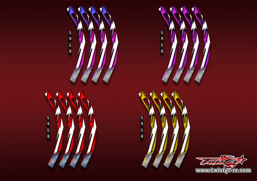 TR-CWS-MA8   SKYRC Corner Weight System Metallic/Optical White Pattern Wrap ( Type A8 ) 4 colors