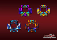 TR-D8neo-MA19   SKYRC D8neo Metallic/Optical White Pattern Radio Wrap ( Type A19 ) 4 Colors
