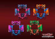 TR-D8neo-MA7   SKYRC D8neo Metallic/Optical White Pattern Wrap ( Type A7 )4 Colors
