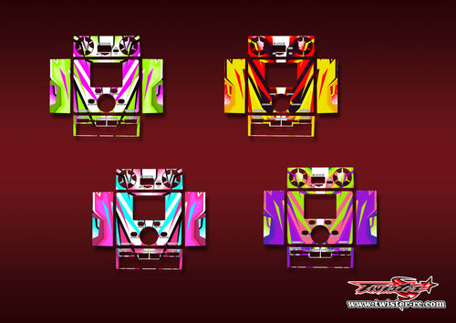 TR-DX6-MA22    icharger DX6 Metallic/Optical White Pattern Wrap ( Type A22 ) 4 Colors