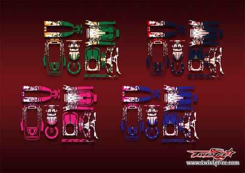 TR-FSG11P-MA13   Flysky FS-G11P  Metallic/Optical White Pattern Wrap ( Type A13 )4 Colors