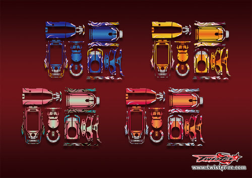 TR-FSG11P-MA14    Flysky FS-G11P  Metallic/Optical White Pattern Wrap ( Type A14 )4 Colors