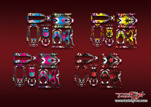 TR-FSG11P-MA16   Flysky FS-G11P  Metallic/Optical White Pattern Wrap ( Type A16)4 Colors