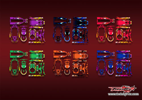 TR-FSG11P-MA1   Flysky FS-G11P  Metallic/Optical White Pattern Wrap ( Type A1 ) 6 Colors