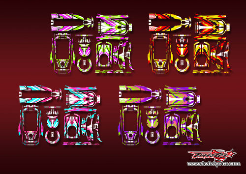 TR-FSG11P-MA22   Flysky FS-G11P  Metallic/Optical White Pattern Wrap ( Type A22 ) 4 Colors