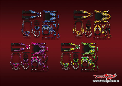 TR-FSG11P-MA2   Flysky FS-G11P  Metallic/Optical White Pattern Wrap ( Type A2 )4 Colors