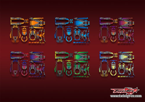 TR-FSG11P-MA3   Flysky FS-G11P Metallic/Optical White Pattern Wrap ( Type A3 ) 6 Colors