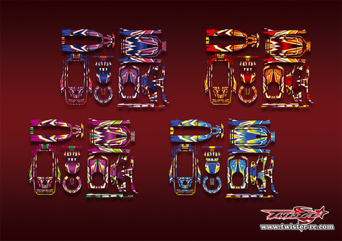 TR-FSG11P-MA4    Flysky FS-G11P Metallic/Optical White Pattern Wrap ( Type A4 ) 4colors