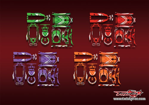 TR-FSG11P-MA5   Flysky FS-G11P Metallic/Optical White Pattern Wrap ( Type A5 ) 4 Colors