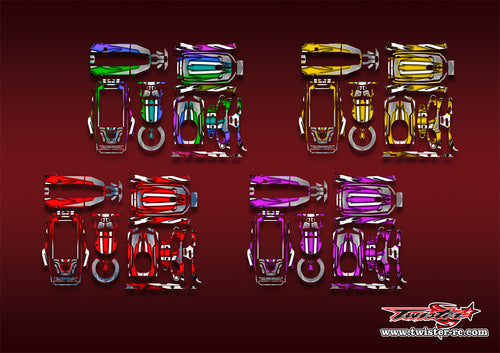 TR-FSG11P-MA8   Flysky FS-G11P Metallic/Optical White Pattern Wrap ( Type A8 ) 4 colors