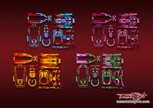 TR-FSG11P-MA9   Flysky FS-G11P Metallic/Optical White Pattern Wrap ( Type A9 )4 colors