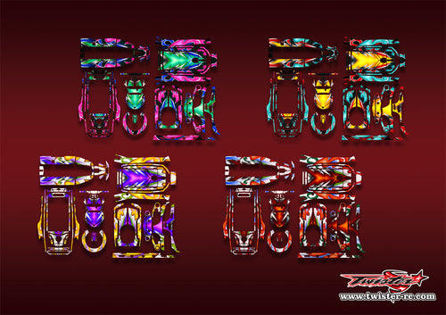 TR-FSG11P-MA20   Flysky FS-G11P  Metallochrome/Optical white Wave Pattern Wrap ( Type A20 ) 4 colors