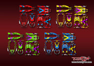 TR-FSG11P-MA23   Flysky FS-G11P  Metallic/Optical White Pattern Wrap ( Type A23 ) 4 Colors