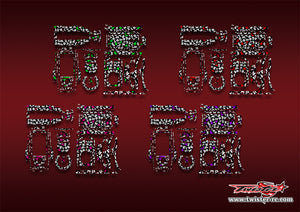 TR-FSG11P-MT1    Flysky FS-G11P Optical White Pattern Wrap ( Type MT1 )4 Colors