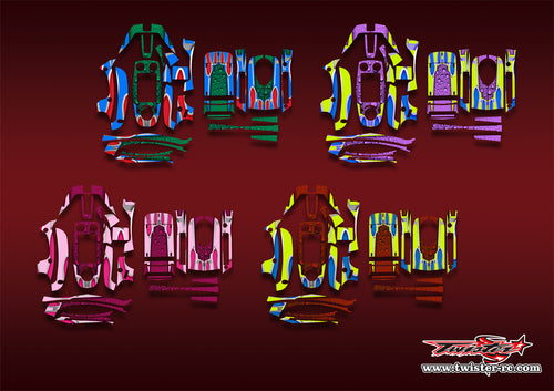 TR-GT5-MA10   Flysky GT5 Metallic/Optical White Pattern Wrap ( Type A10 ) 4 Colors