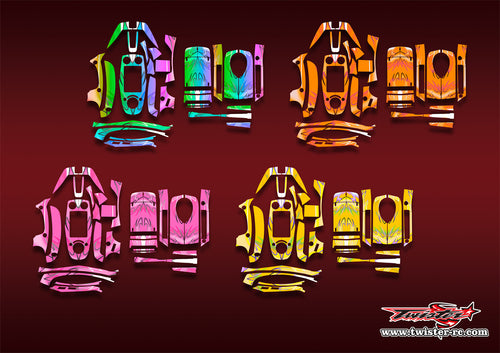 TR-GT5-MA11  Flysky GT5 Metallic/Optical White Pattern Wrap ( Type A11 )4 Colors