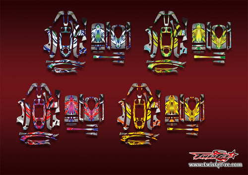 TR-GT5-MA12  Flysky GT5 Metallic/Optical White Pattern Wrap ( Type A12 )4 Colors