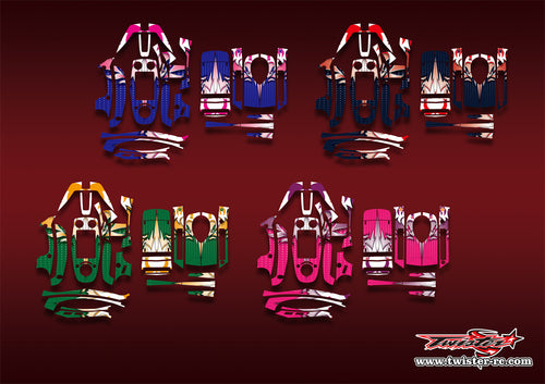 TR-GT5-MA13    Flysky GT5 Metallic/Optical White Pattern Wrap ( Type A13 )4 Colors