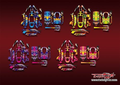 TR-GT5-MA15   Flysky GT5 Metallic/Optical White Pattern Wrap ( Type A15)4 Colors