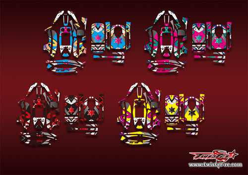 TR-GT5-MA16   Flysky GT5 Metallic/Optical White Pattern Wrap ( Type A16)4 Colors