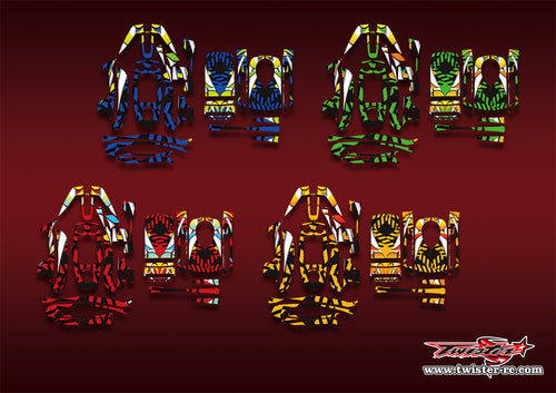 TR-GT5-MA17    Flysky GT5 Metallic/Optical White Pattern Wrap ( Type A17 )4 Colors