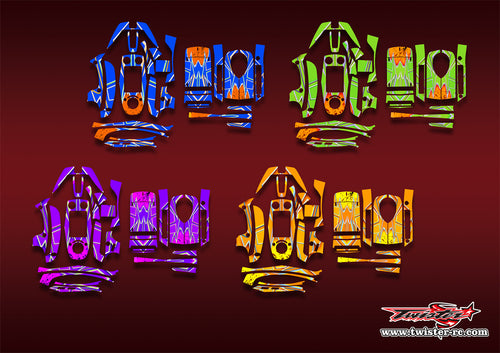 TR-GT5-MA18   Flysky GT5 Metallic/Optical White Pattern Wrap ( Type A18 )4 Colors