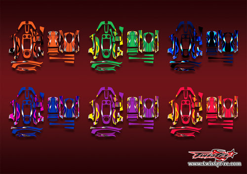 TR-GT5-MA1     Flysky GT5 Metallic/Optical White Pattern Wrap ( Type A1 ) 6 Colors