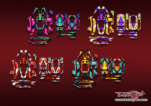 TR-GT5-MA20   Flysky GT5 Metallochrome/Optical white Wave Pattern Wrap ( Type A20 ) 4 colors