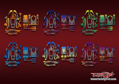 TR-GT5-MA3   Flysky GT5 Metallic/Optical White Pattern Wrap ( Type A3 ) 6 Colors