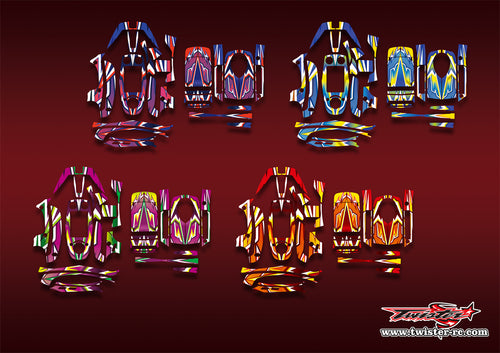 TR-GT5-MA4    Flysky GT5 Metallic/Optical White Pattern Wrap ( Type A4 ) 4colors