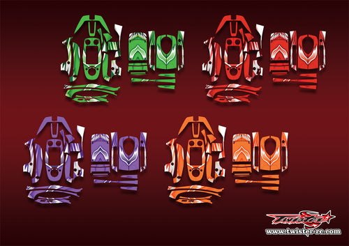 TR-GT5-MA5   Flysky GT5 Metallic/Optical White Pattern Wrap ( Type A5 ) 4 Colors