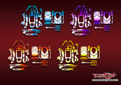 TR-GT5-MA6   Flysky GT5 Metallic/Optical White Pattern Wrap( Type A6 ) 4 Colors