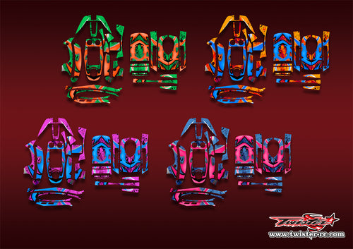 TR-GT5-MA7   Flysky GT5 Metallic/Optical White Pattern Wrap ( Type A7 ) 4 Colors