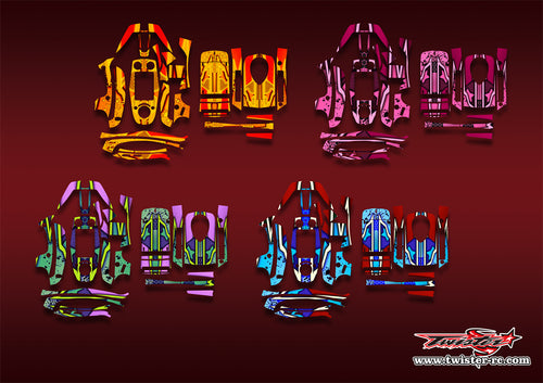 TR-GT5-MA9   Flysky GT5 Metallic/Optical White Pattern Wrap ( Type A9 )4 colors