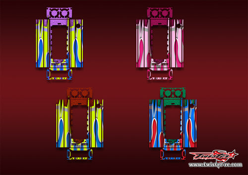 TR-CTXD2-MA10   Muchmore CTX-D2 Discharger Platinum Metallic/Optical White Pattern Wrap ( Type A10 ) 4 Colors