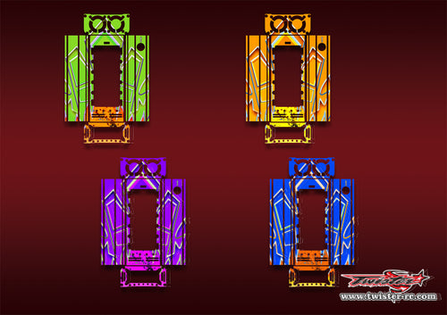 TR-CTXD2-MA18   Muchmore CTX-D2 Discharger Platinum Metallic/Optical White Pattern Wrap ( Type A18 ) 4 Colors