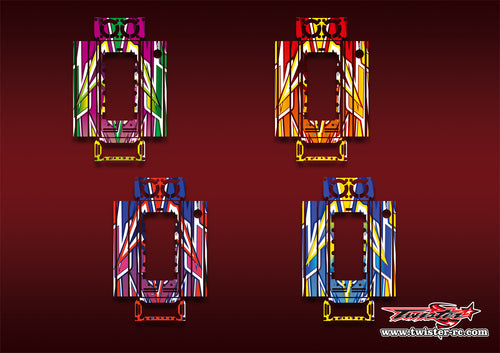 TR-CTXD2-MA4    Muchmore CTX-D2 Discharger Platinum Metallic/Optical White Pattern Wrap ( Type A4 ) 4 colors