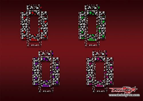 TR-CTXD2-MT1   Muchmore CTX-D2 Discharger Platinum Optical white Pattern Wrap ( Type MT1 ) 4 Colors