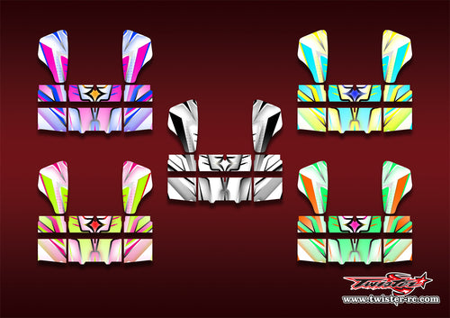 TR-HBW-MA21    HB Racing Wing Metallic/Optical White Pattern Wrap ( Type A21 ) 5 Colors