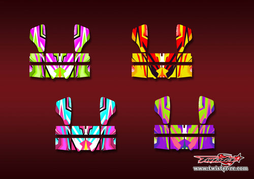 TR-HBW-MA22    HB Racing Wing Metallic/Optical White Pattern Wrap ( Type A22 ) 4 Colors