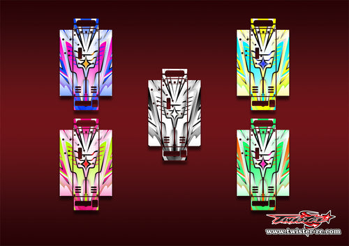 TR-HON-MA21    Hudy On Road Starter Box Metallic/Optical White Pattern Wrap ( Type A21 ) 5 Colors