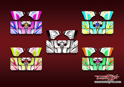 TR-K4W-MA21     Kyosho MP9 TKI4 Wing Metallic/Optical White Pattern Wrap ( Type A21 ) 5 Colors