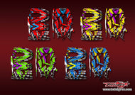 TR-M12-MA23   Sanwa M12 Metallic/Optical White Pattern Wrap ( Type A23 ) 4 Colors
