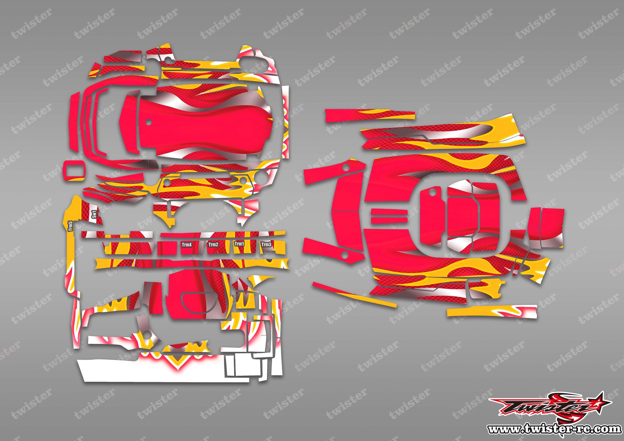RED TAPE・メカラウロコセット TR-M17-MA1 Sanwa M17/ M17S Metallic/Optical White Pattern
