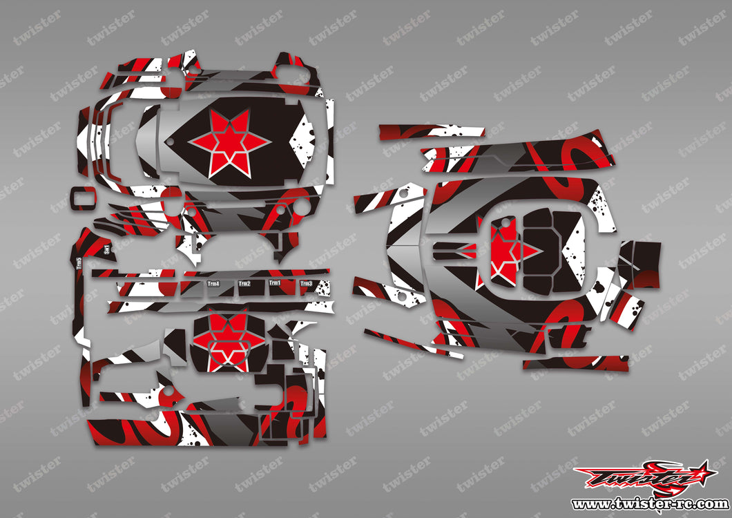 TR-M17-MA16 Sanwa M17 / M17S  Metallic/Optical White Pattern Radio Wrap ( Type A16)4 Colors