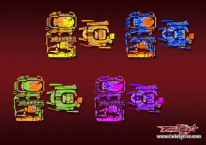 TR-M17-MA18 Sanwa M17 Metallic/Optical White Pattern Radio Wrap ( Type A18 )4 Colors