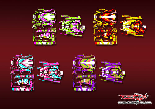 TR-M17-MA22    Sanwa M17/M17S  Metallic/Optical White Pattern Wrap ( Type A22 ) 4 Colors