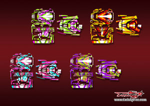 TR-M17-MA22    Sanwa M17/M17S  Metallic/Optical White Pattern Wrap ( Type A22 ) 4 Colors