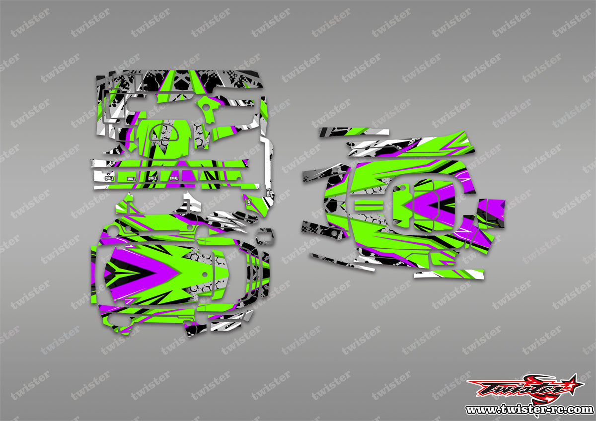 TR-M17-MA23 Sanwa M17/M17S Metallic/Optical White Pattern Wrap ( Type ...
